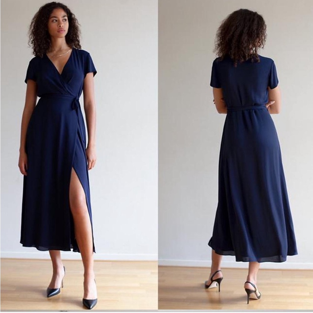 Aritzia Babaton Slip Wrap Dress Size Small